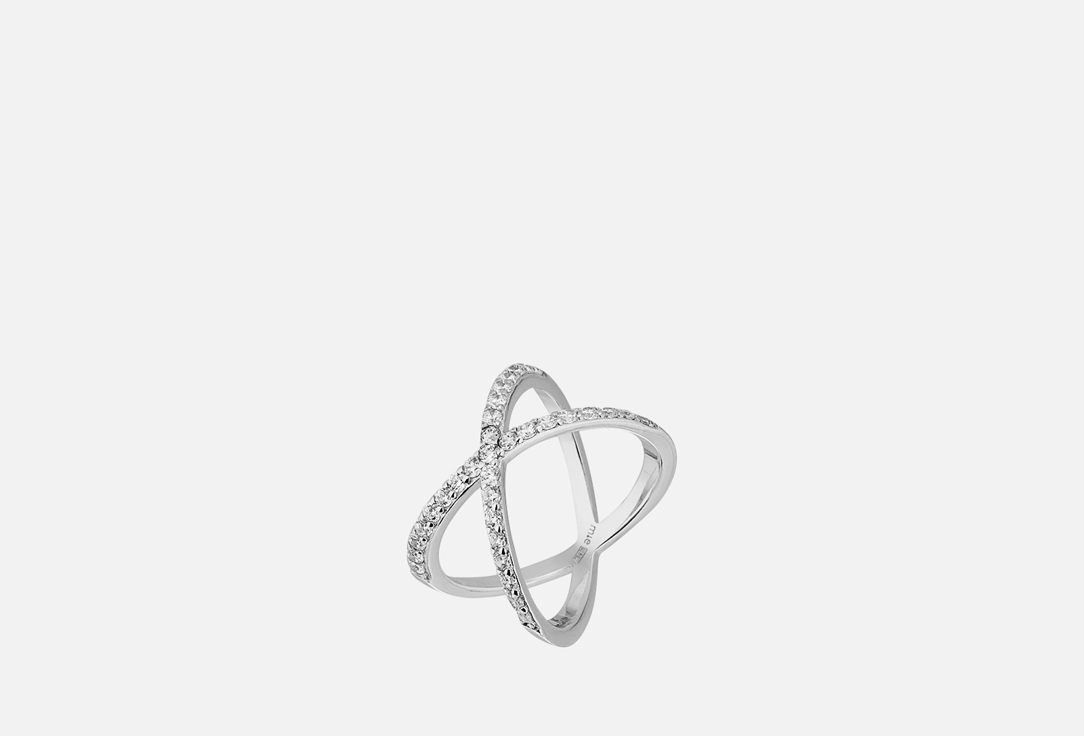 Кольцо серебряное MIE С фианитами 19 мл серебряное кольцо с аметистом натуральный коллекция мона покрытие чистое серебро размер 19 5