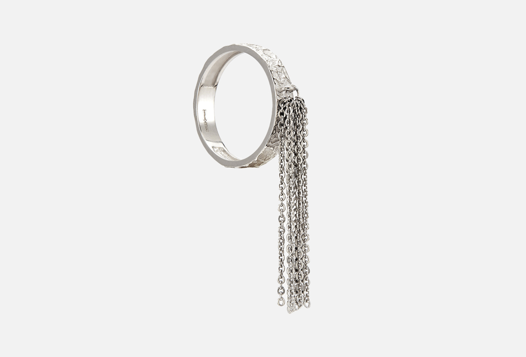 кольцо серебряное mie биколор 19 размер Кольцо серебряное MIE С цепями 19 мл