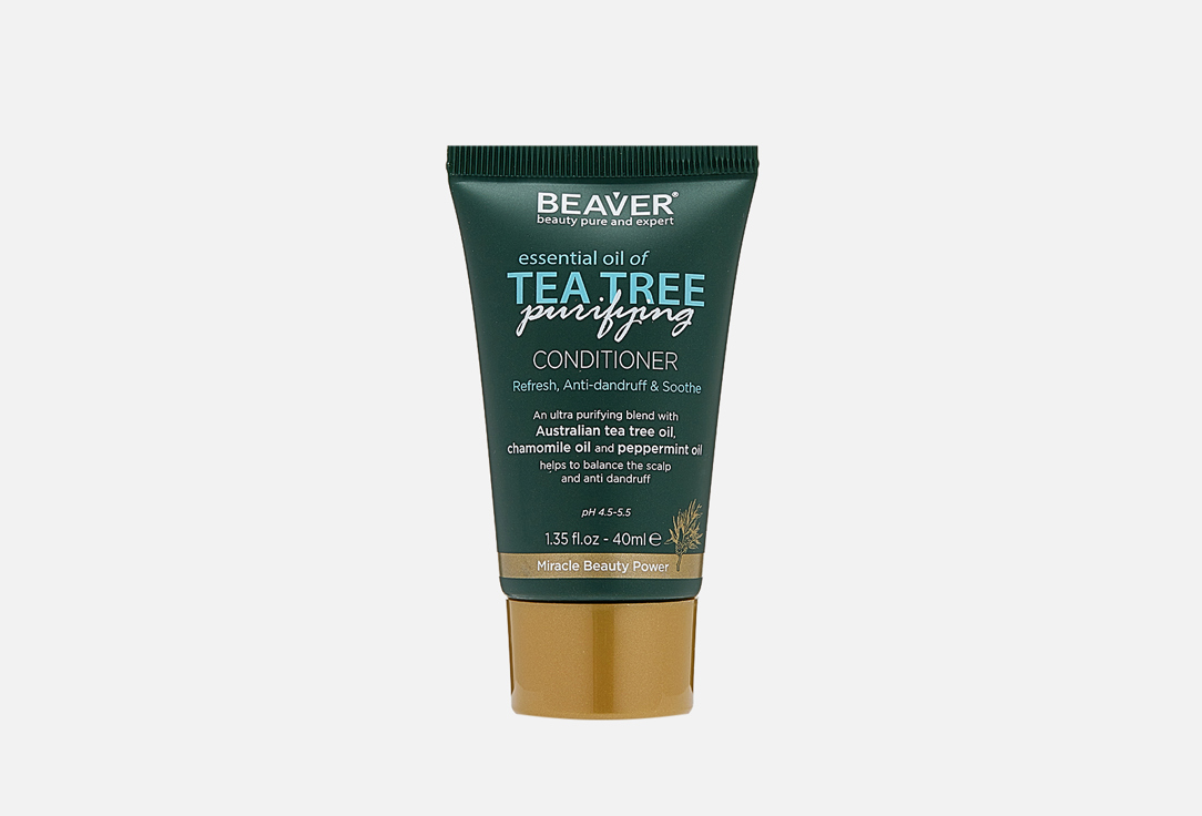 Кондиционер для волос BEAVER Tea Tree Oil Travel Size 40 мл бальзам для волос питательный biodepo tea tree oil