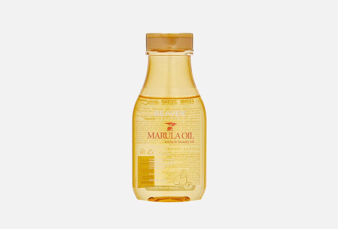 Шампунь для волос BEAVER Marula Oil Travel Size 60 мл schwarzkopf professional oil ultime marula finishing oil
