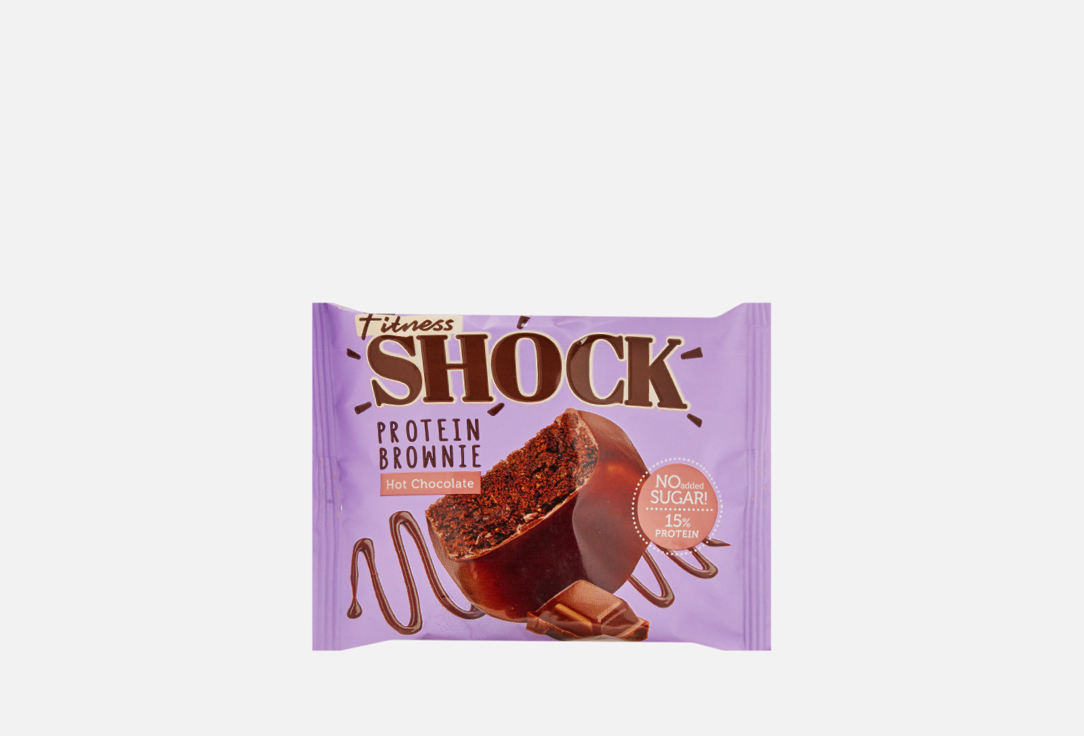 Батончик глазированный FitnesShock Brownie hot chocolate 