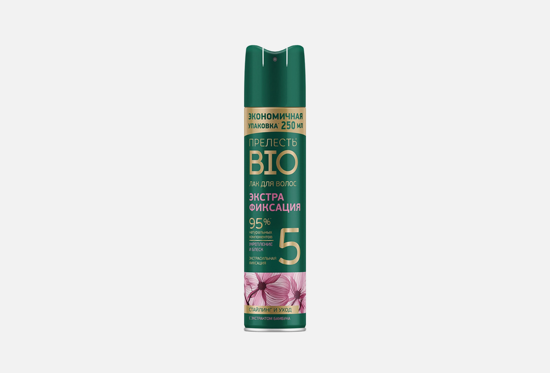 Лак для волос Прелесть Professional Invisiwear Bio Экстрафиксация с экстрактом бамбука 
