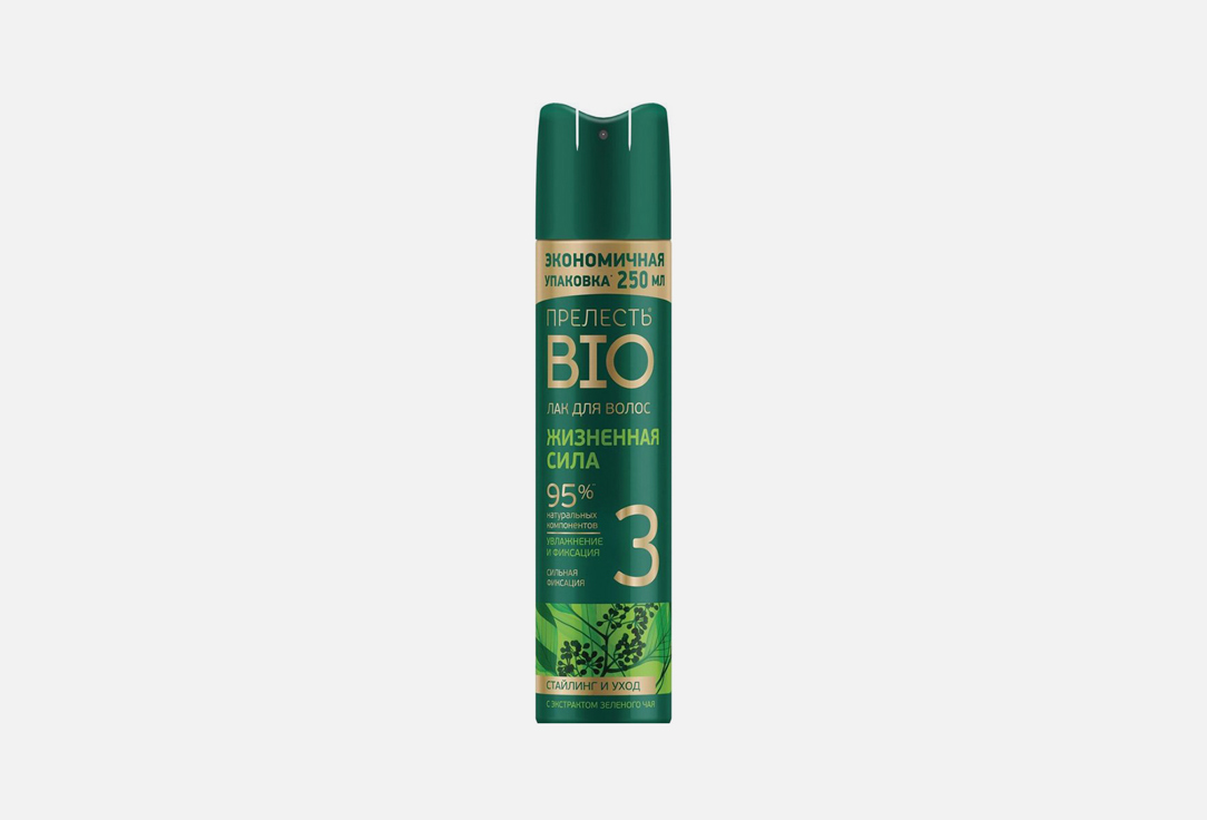 Лак для волос Прелесть Professional Invisiwear Bio с экстрактом зеленого чая 