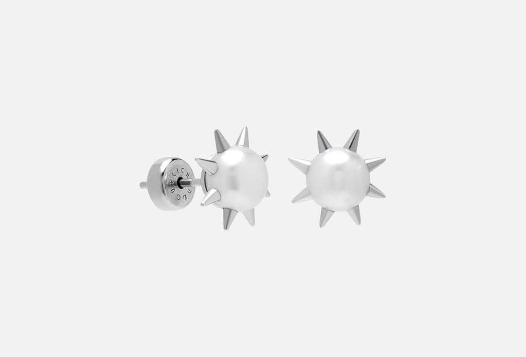 Серьги серебряные VELICHENKO Меркьюри с белым жемчугом 2 шт серьги ламбада с белым жемчугом