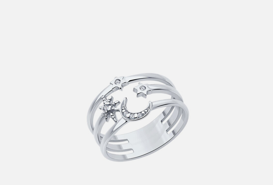 Кольцо серебряное SOKOLOV С фианитами 1 шт кольцо серебряное sokolov с фианитами 17 размер