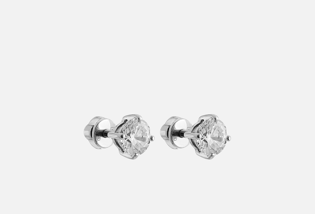 Изображение товара Серьги-пусеты серебряные SOKOLOV с фианитами