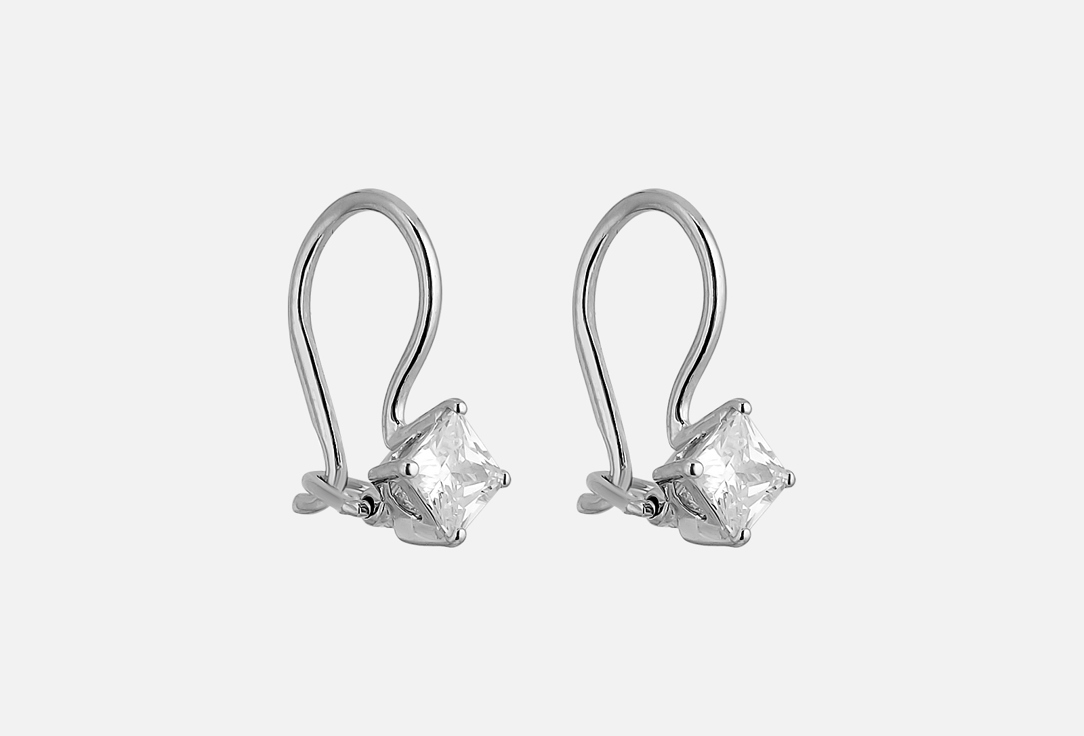 

Серьги серебряные SOKOLOV, С фианитами 2 шт