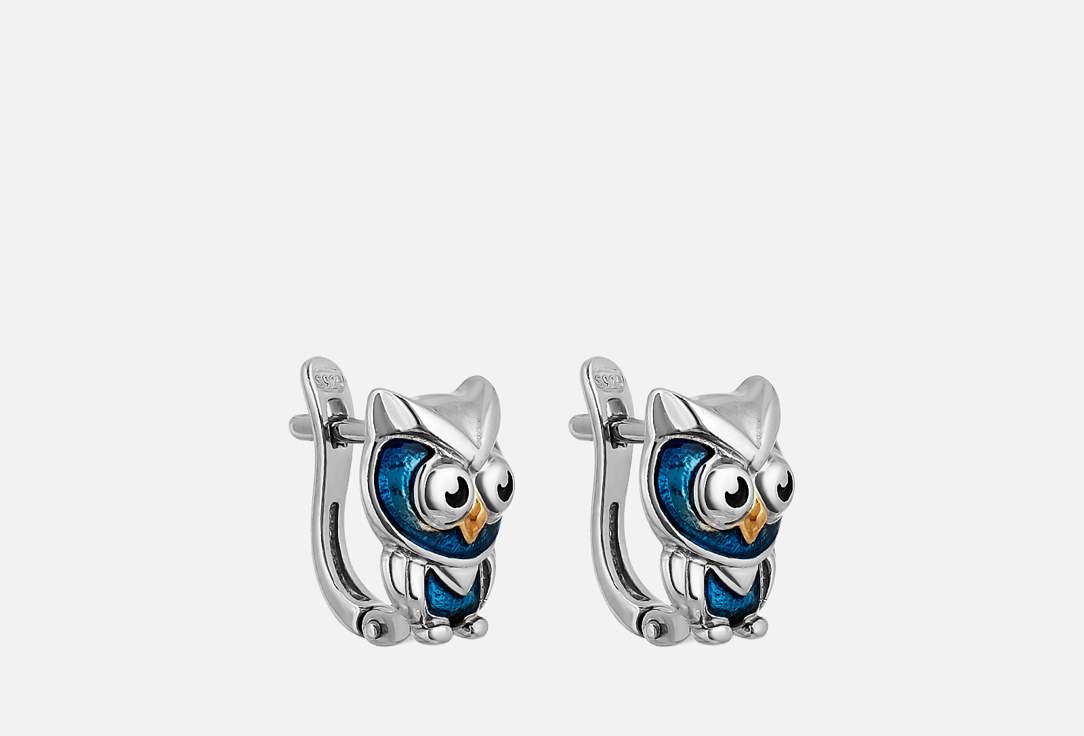 Изображение товара Серьги серебряные с позолотой и эмалью SOKOLOV для женщин