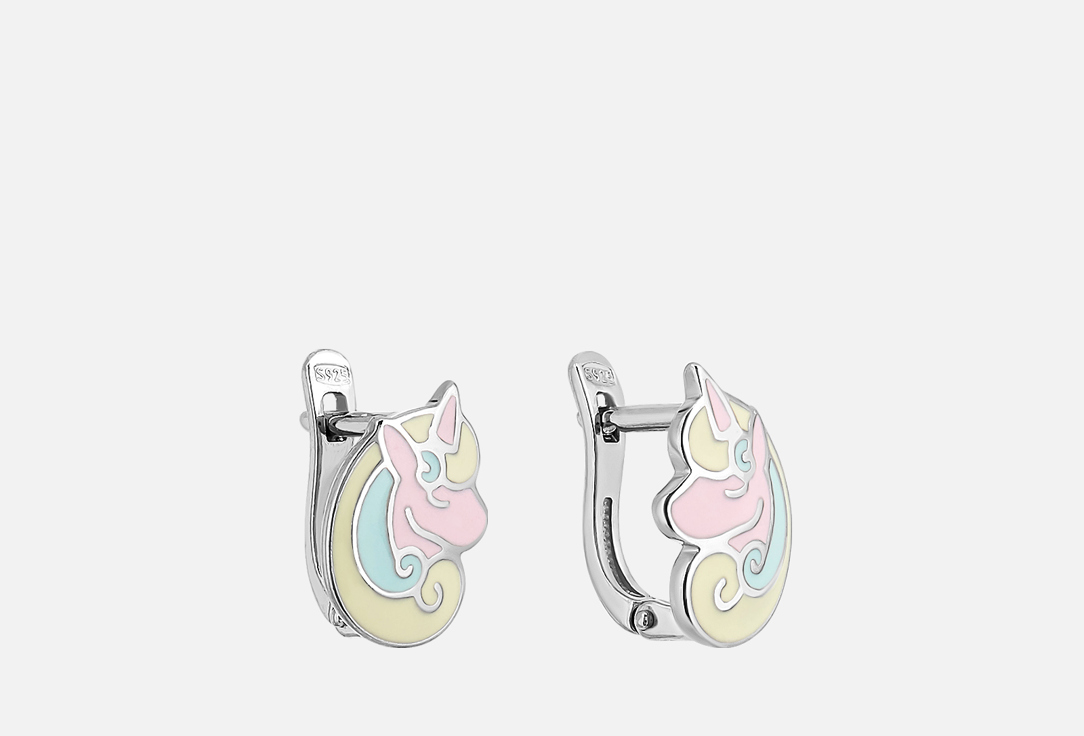 Изображение товара Серьги серебряные SOKOLOV с эмалью