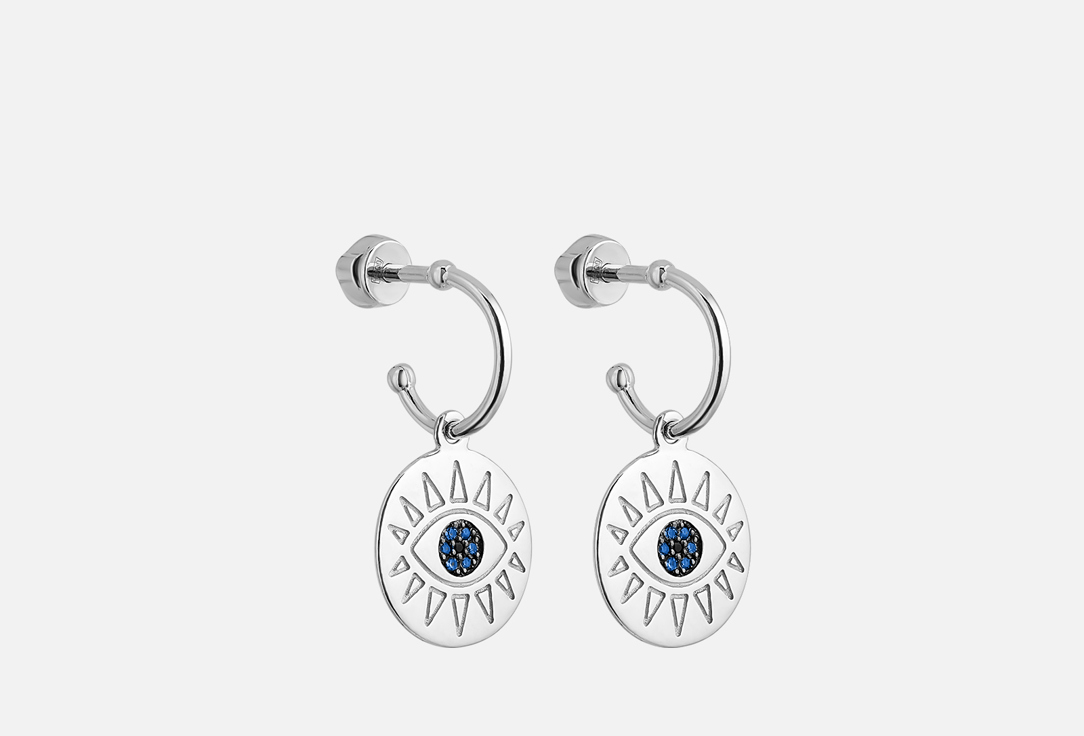 

Серьги серебряные SOKOLOV, С фианитами 2 шт