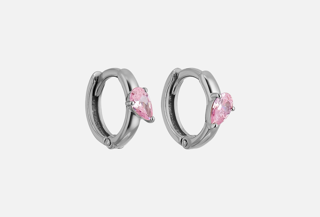 

Серьги серебряные SOKOLOV, С фианитами 2 шт