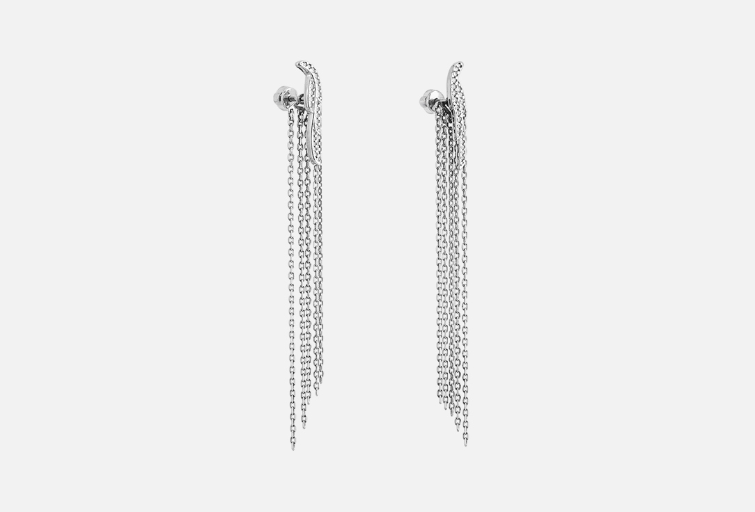 

Серьги серебряные SOKOLOV, С фианитами 2 шт