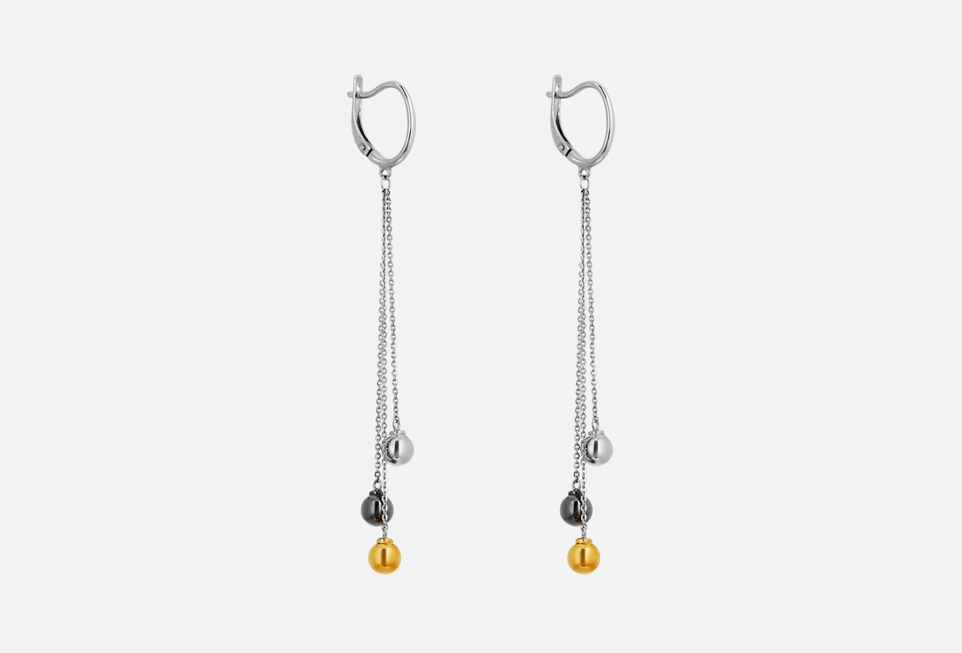 

Серьги серебряные с позолотой SOKOLOV, Без вставок 2 шт