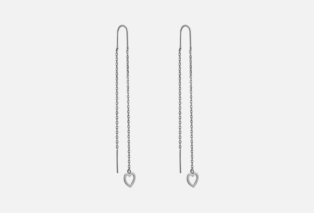 Серьги серебряные DIAMANT Родаж 2 шт