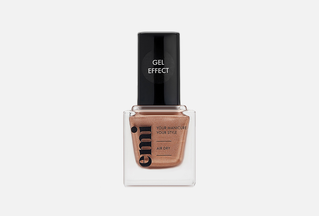 Ультрастойкий лак для ногтей Emi Gel Effect 157 Lacquer Gold weave