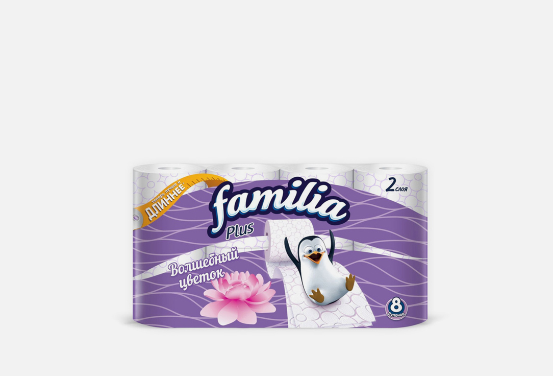 Туалетная бумага FAMILIA Волшебный цветок 8 шт туалетная бумага familia rainbow 8 шт