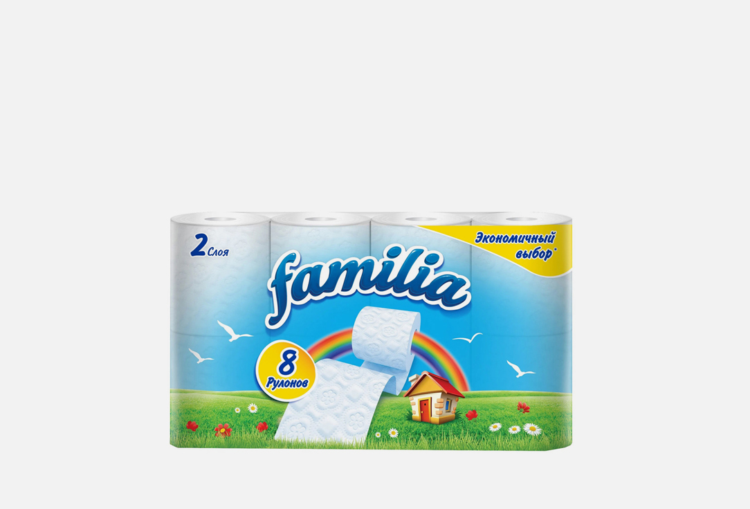 цена Туалетная бумага FAMILIA Rainbow 8 шт
