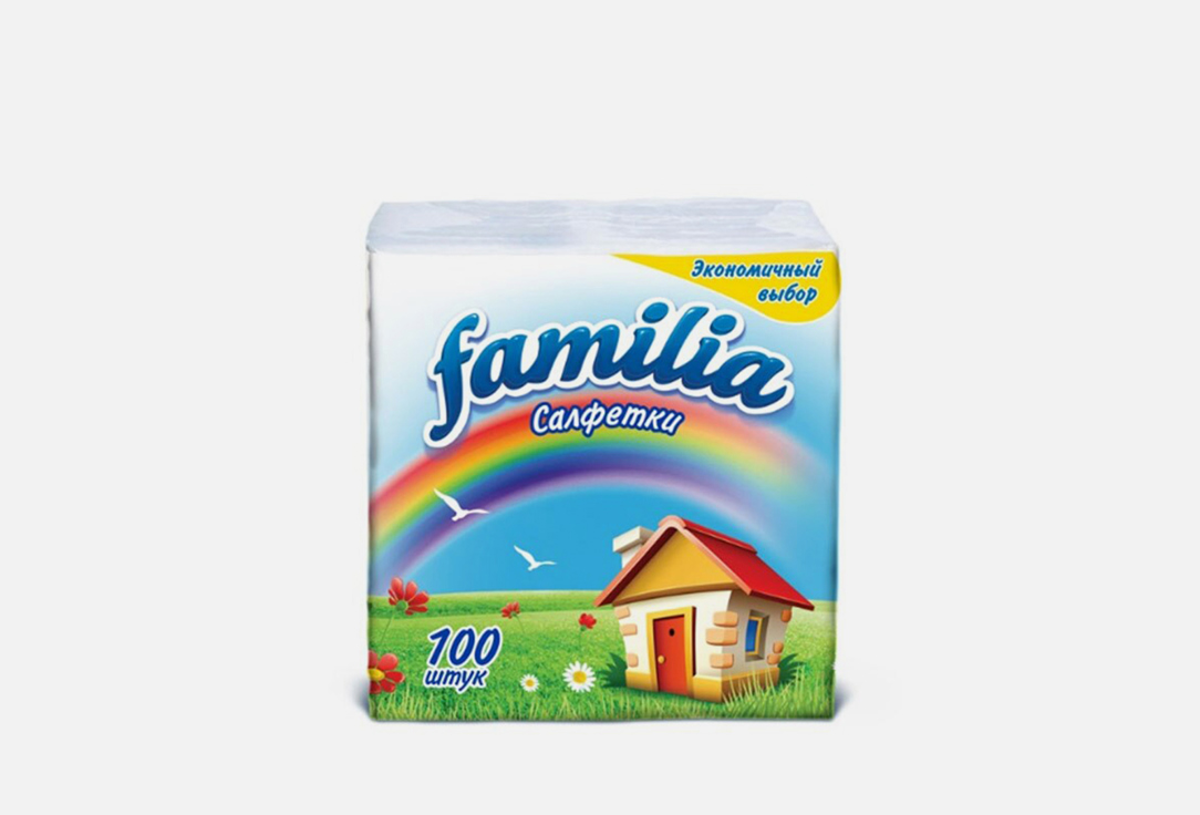 Салфетки FAMILIA Rainbow 100 шт туалетная бумага familia rainbow 8 шт