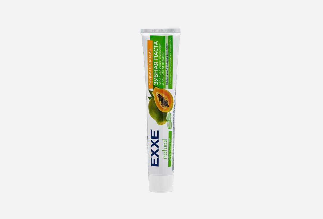 Зубная паста EXXE TAURINE AND PAPAIN 75 мл уход за полостью рта exxe зубная паста natural зелёный чай