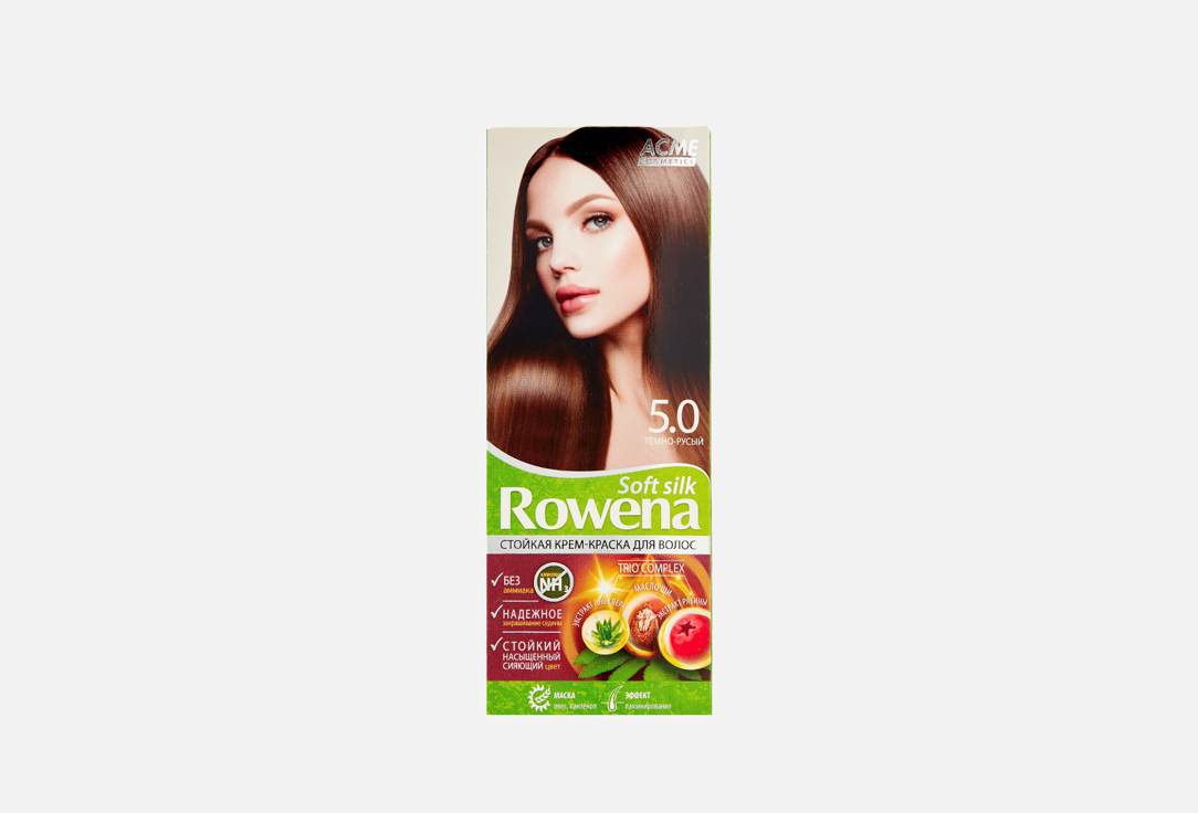 Стойкая крем-краска для волос ACME COSMETICS Rowena Soft Silk 50 мл acme color краска для волос rowena soft silk т7 0 светло русый
