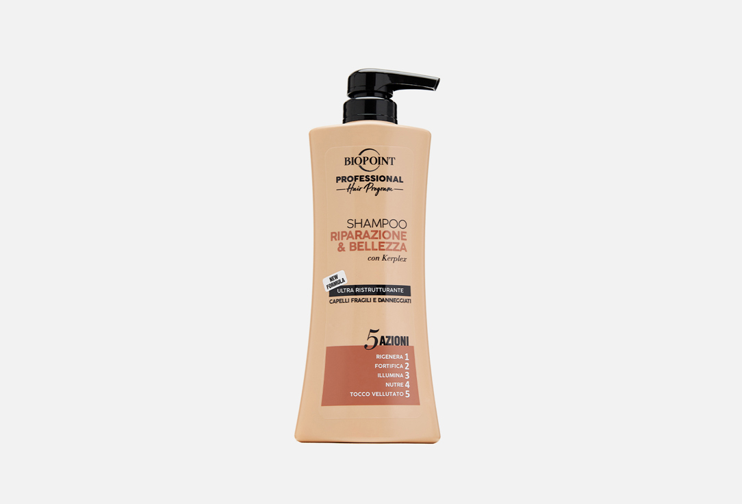 Шампунь для поврежденных волос BIOPOINT Repair&Beauty  400 мл
