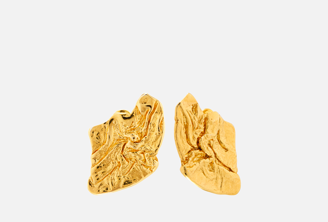 Gold-plated asymmetric earrings 2 шт 6715₽