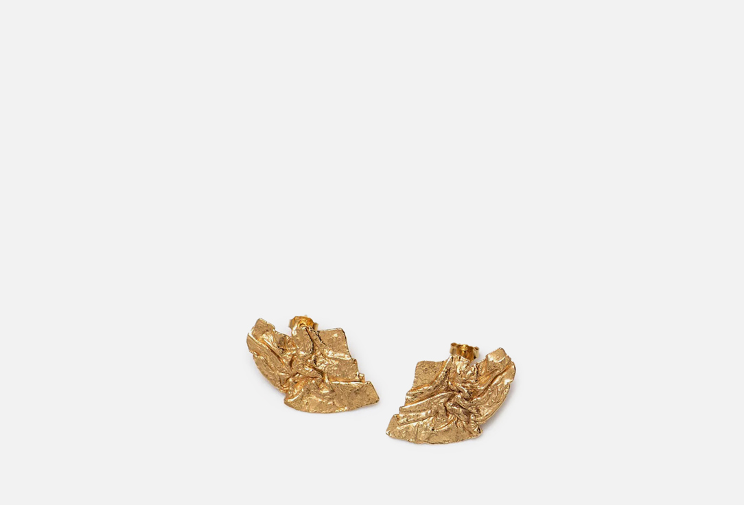 Gold-plated asymmetric earrings   2