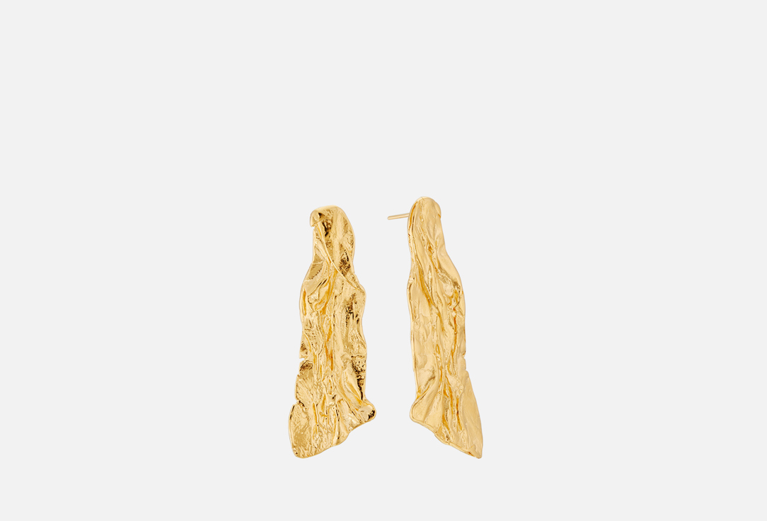 Серьги позолоченные RINGSTONE Gold-plated big stick earrings 2 шт серьги ringstone палочки маленькие серебристые