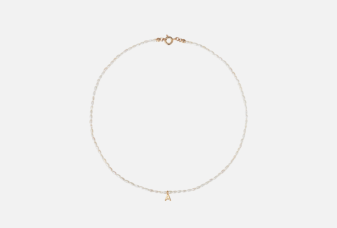 Жемчужное ожерелье RINGSTONE Pearl necklace with a gilded letter A 1 шт ringstone жемчужное ожерелье с буквой м золотая
