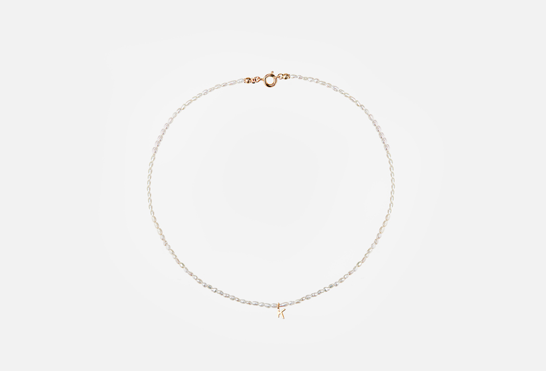 Изображение товара Жемчужное ожерелье Ringstone Pearl necklace with a gilded letter K