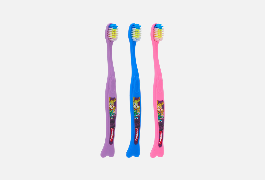 

Набор детских зубных щеток супермягких от 2 лет COLGATE, Доктор Заяц 3 шт