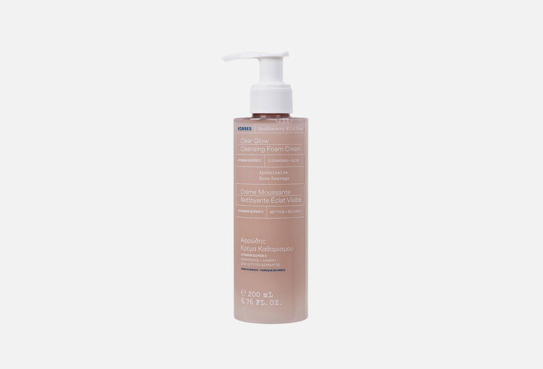 Очищающий гель Korres Apothecary Wild Rose Clearly Bright Cleansing Gel  
