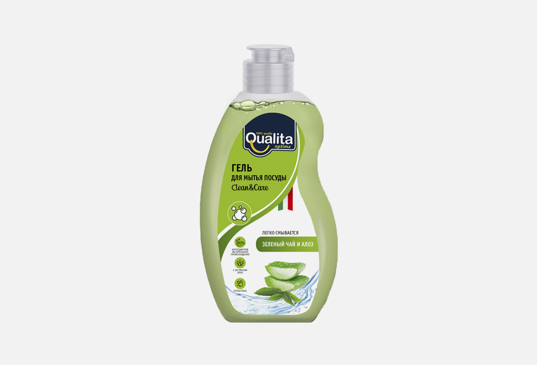 Средство для мытья посуды QUALITA Green tea & aloe 500 мл