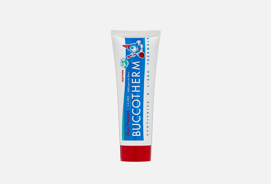 Детская зубная гель-паста BUCCOTHERM С клубничным вкусом и термальной водой 50 мл зубная паста buccotherm отбеливание и уход