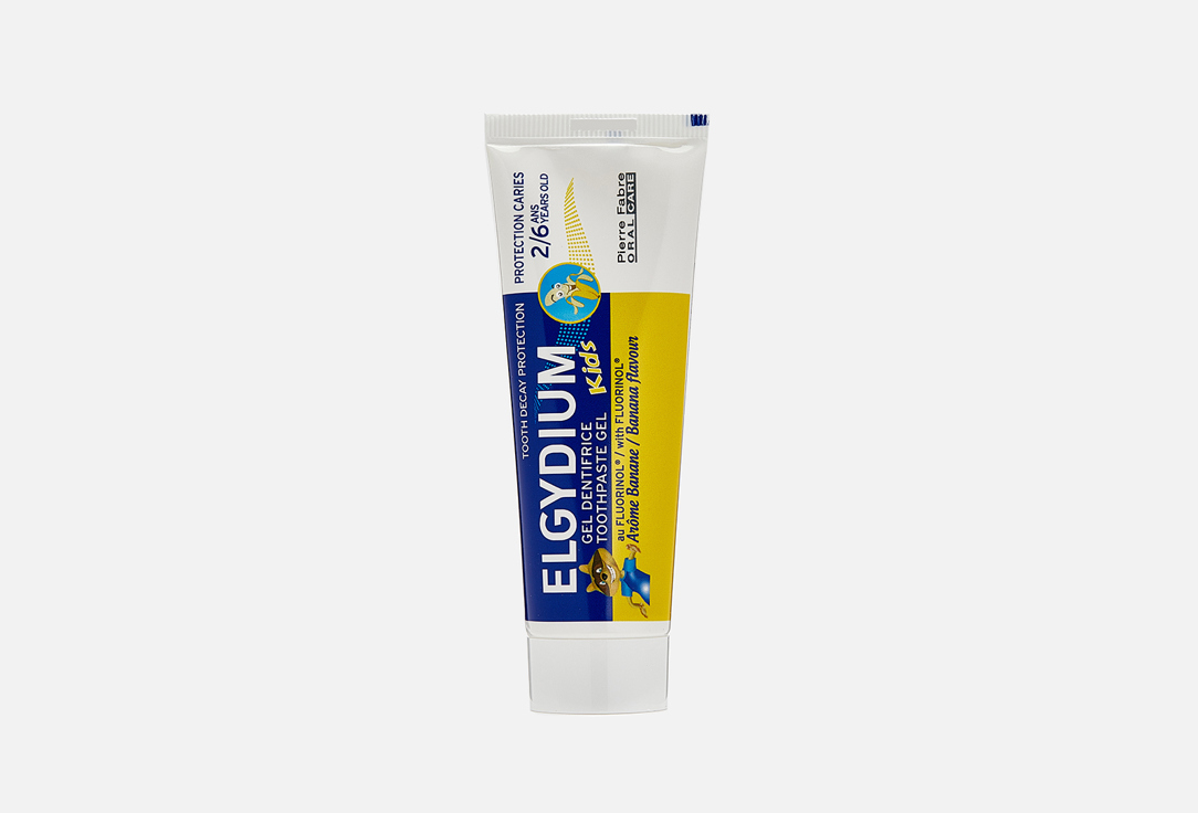 паста зубная против зубного налета anti plaque elgydium эльгидиум 50мл зубная паста-гель для детей ELGYDIUM Kids Banana 50 мл