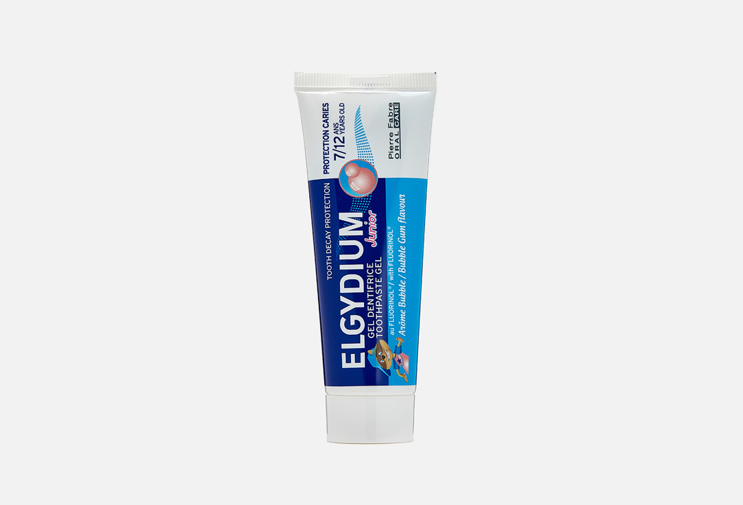 Зубная паста-гель для взрослых и детей ELGYDIUM Junior aroma Bubble 50 мл зубная паста montcarotte teens marker bubble gum