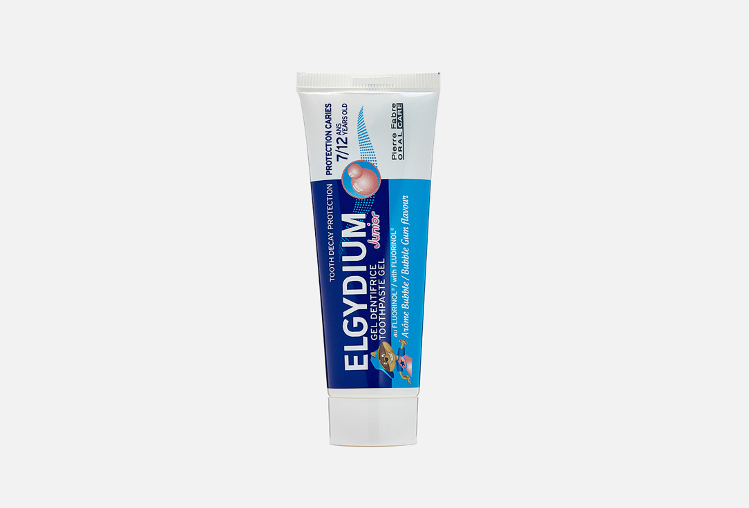 паста зубная против зубного налета anti plaque elgydium эльгидиум 50мл Зубная паста-гель для взрослых и детей ELGYDIUM Junior aroma Bubble 50 мл