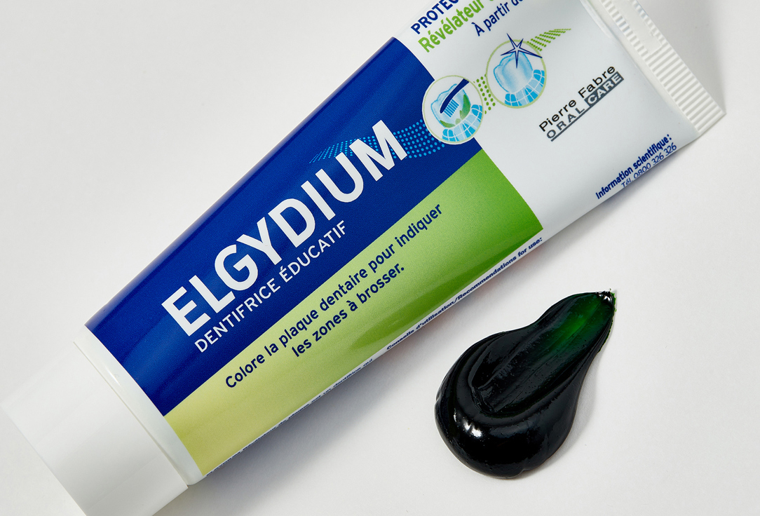 Зубная паста-индикатор для взрослых и детей  Elgydium Plaque-disclosing 
