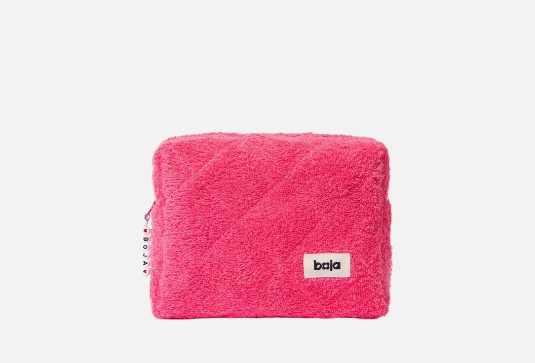 Изображение товара Ярко-розовая махровая косметичка BOJA Pink Panther для хранения косметики