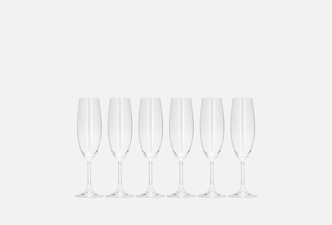 Набор бокалов для шампанского CRYSTALEX Лара, 220 мл 6 шт набор бокалов для шампанского luminarc ультим 6шт 210мл n4307