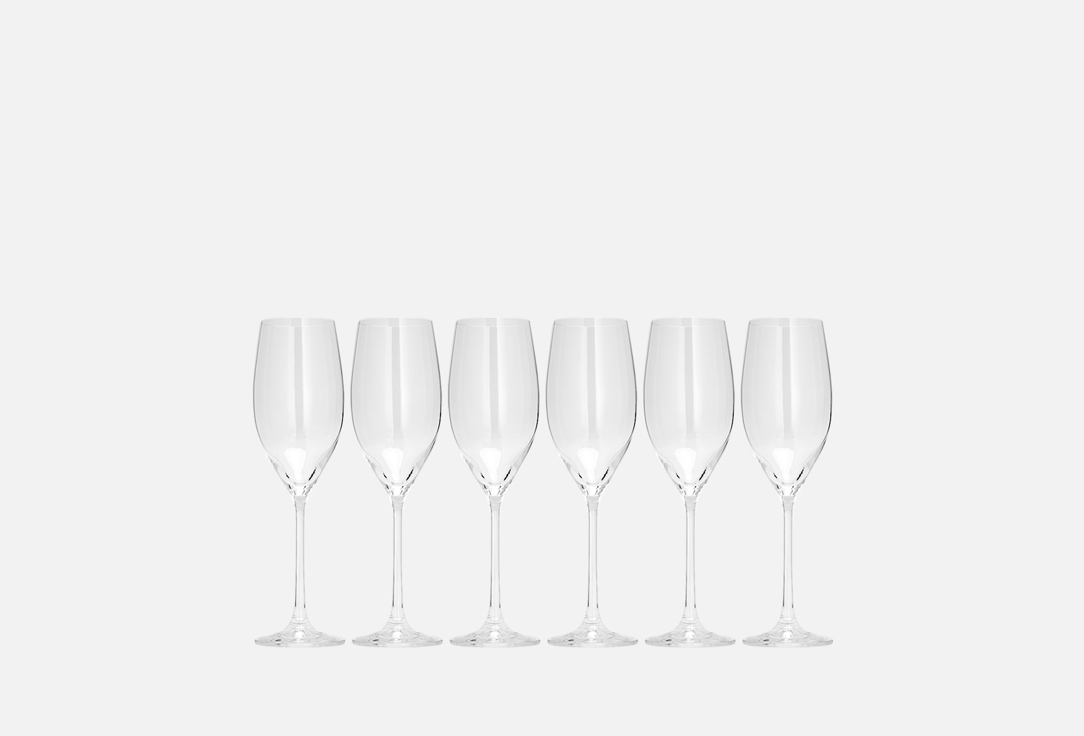 Набор бокалов для шампанского CRYSTALEX Меган, 230 мл 6 шт набор бокалов для шампанского crystalex xtra 6 шт 210 мл стекло