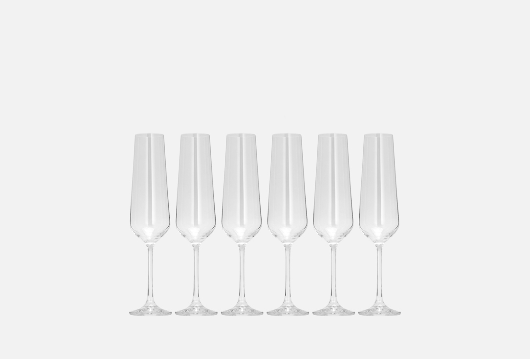 Набор бокалов для шампанского CRYSTALEX Сандра 6 шт цена и фото