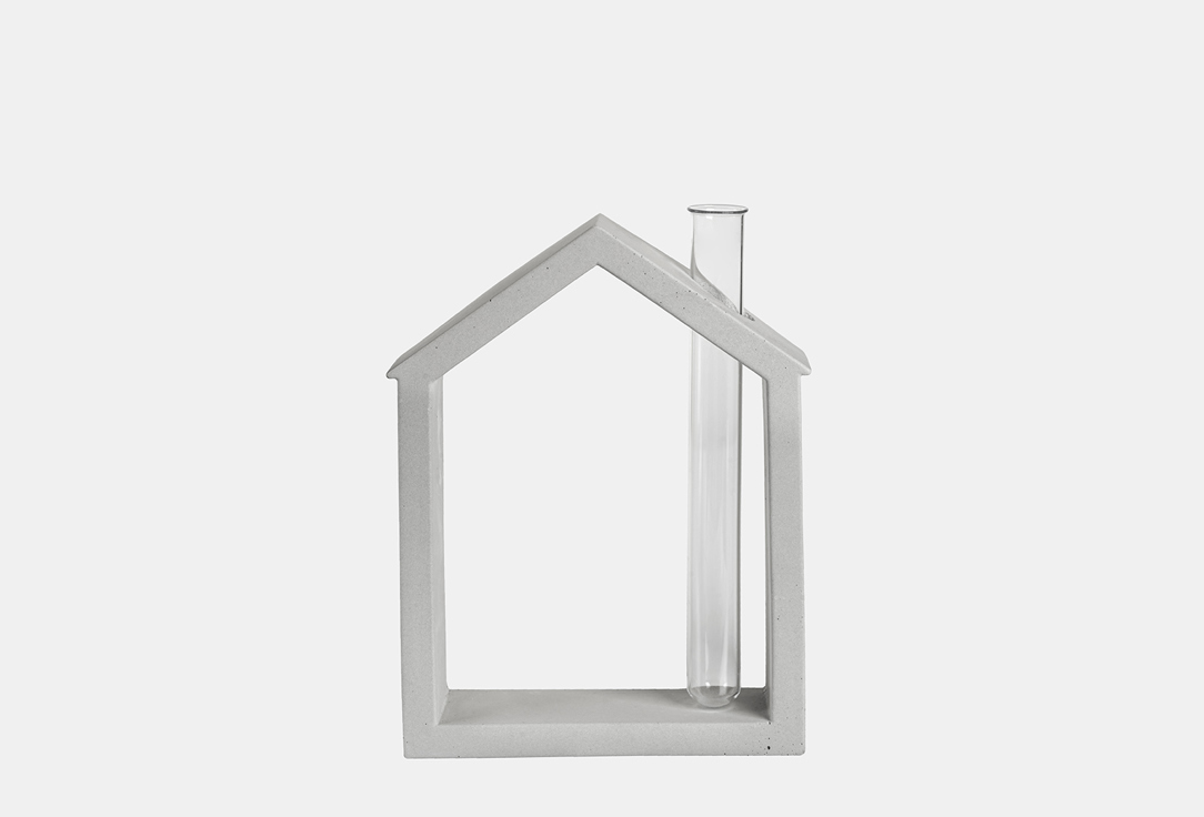 

Ваза KASH.PO, Серый, Домик 20 мл