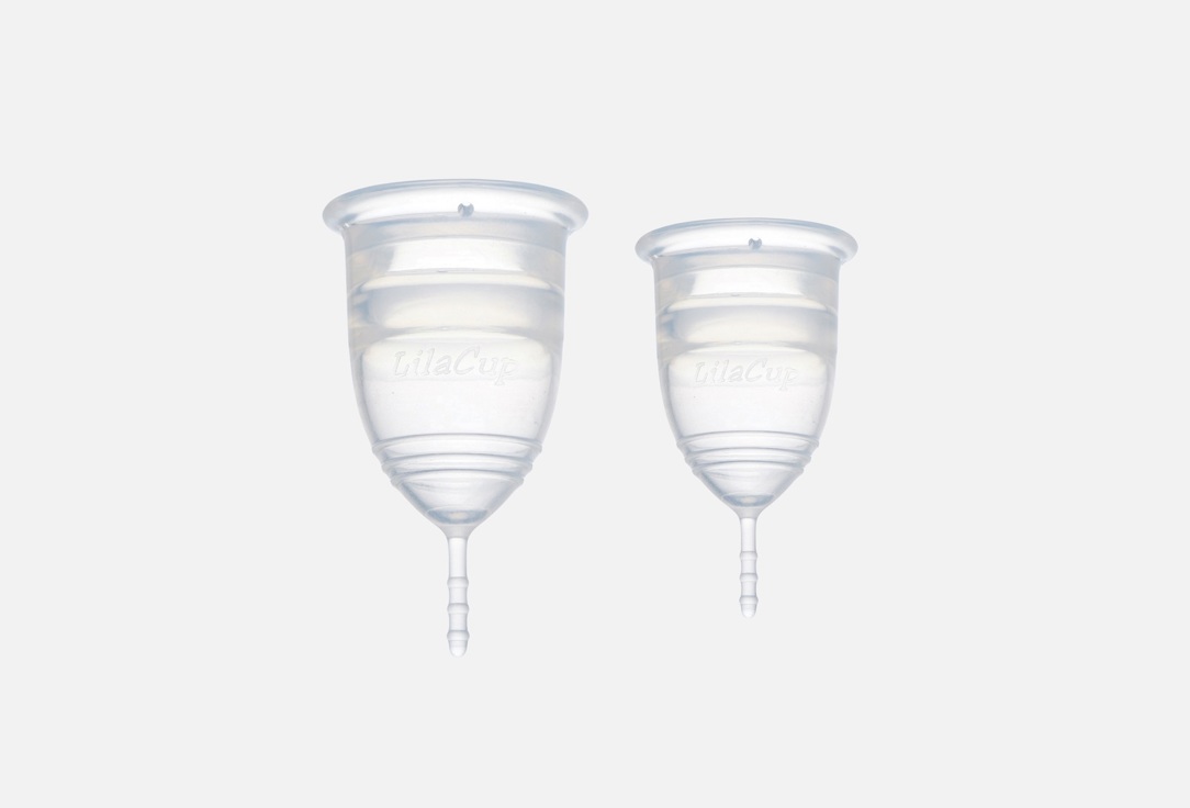 Набор менструальных чаш LilaCup SIMPLY M+L clear 