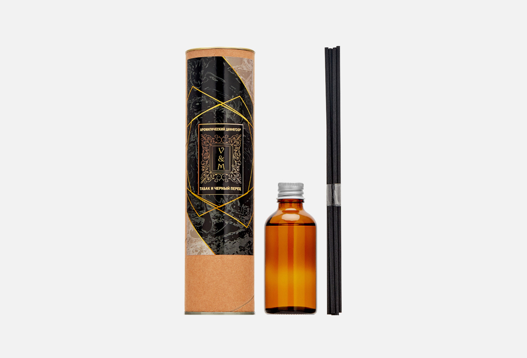 

Ароматический диффузор для дома VAN&MUN, Tobacco and black pepper 55 мл