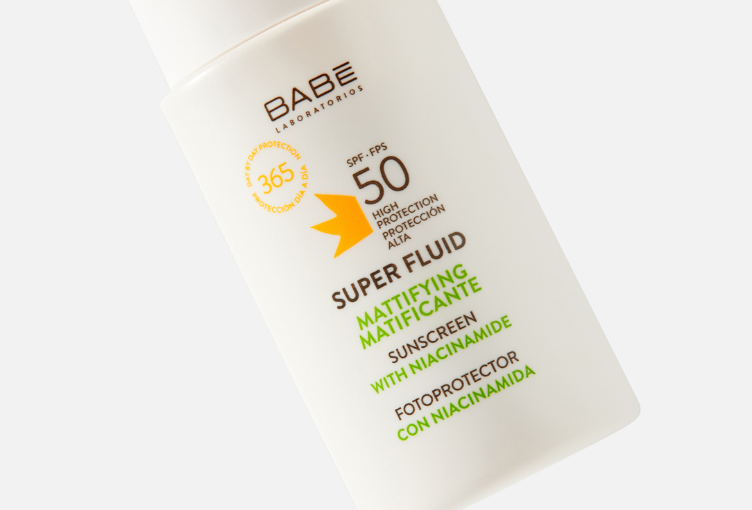 Солнцезащитный флюид SPF50+  Laboratorios Babe Facial suncreen Mattifying  