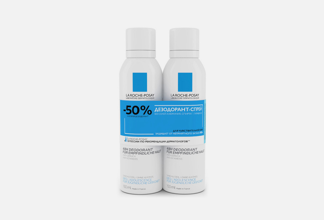 цена Набор: дезодорант-спреи для чувствительной кожи LA ROCHE-POSAY Toleriane 1 шт