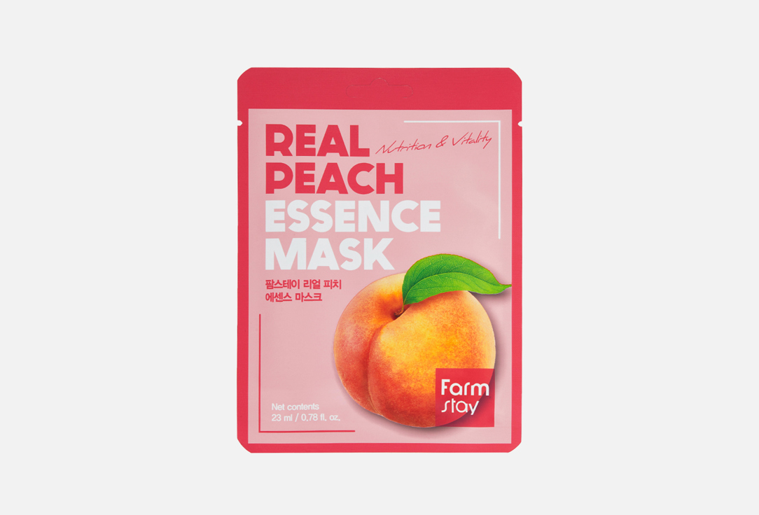 

Тканевая маска для лица FARM STAY, Peach 1 шт