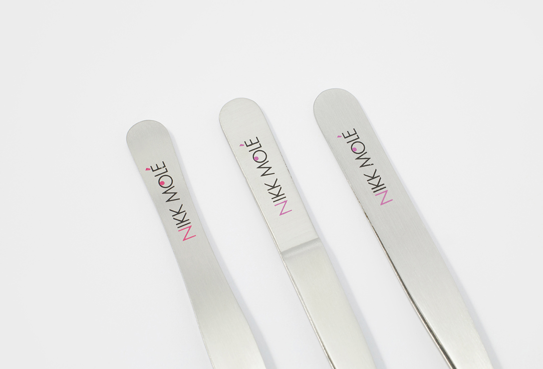 Набор пинцетов + чехол NIKK MOLE set of tweezers 