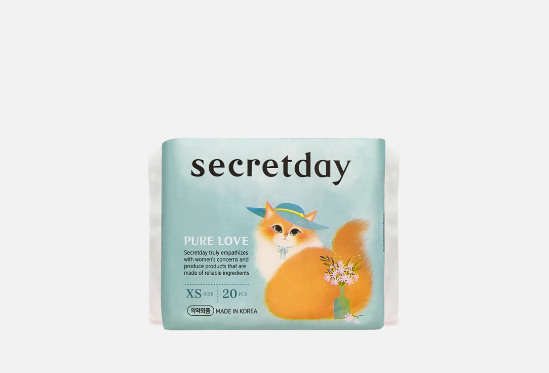 Ежедневные прокладки SECRET DAY PURE LOVE 20 шт прокладки ежедневные secret day sense ультратонкие 14 5см 20шт х 3шт